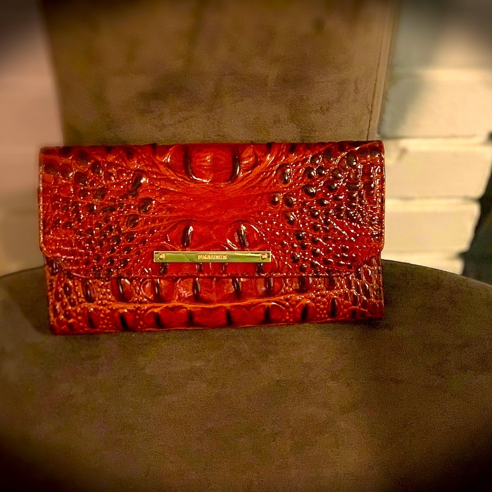 COPY - Brahmin Pecan Cordelia Wallet w/matching checkbook -Both in Excellent Co…